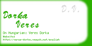 dorka veres business card